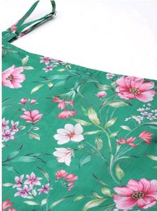 Green Floral Kurta Set