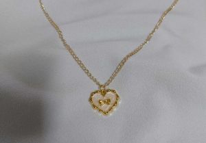 Heart Enamel Bow Pendant🩷🎀
