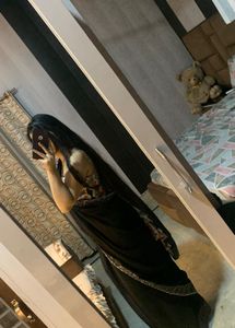 Beautiful Black Party Saree♠️🖤🎀