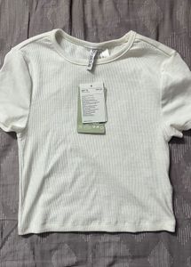 y2k basic white crop top