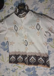 Patterned Button-Down Shirt
