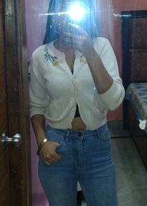 Floral Embroidered Cardigan