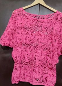 Pink Crochet Top For 38 Bust
