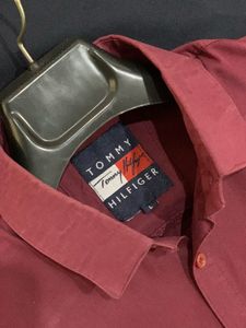Tommy Hilfiger Light Mahroon Cotton Shirt