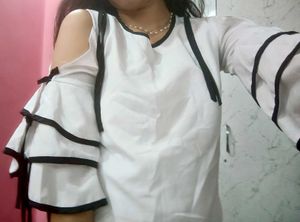 Stylish White Cold Shoulder Top