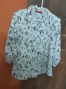 Patterned Shirt Top