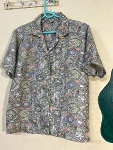 Printed Boxy Top / Overshirt