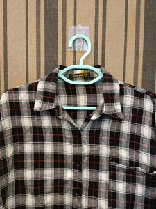 Plaid Crop Top Shirt