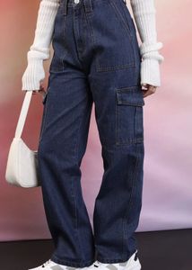 Denim Cargo Pants