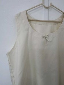 Cream Sleeveless Top