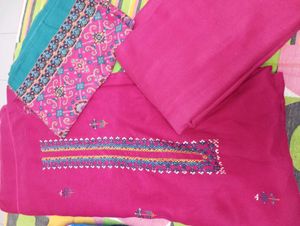 Pink Dress With Shal