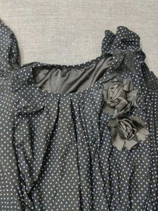 Polka Dot Blouse with Floral Detail