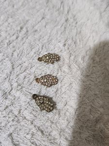 Set Of 3 Hamsa Diamond Charms