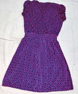 Dress Pink AND Blue Print