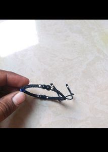 Pure Silver 8 Moti Evil Eye Braslet (Najariya)