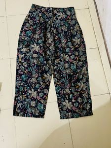 XL Printed Floral Dress and Pants Set