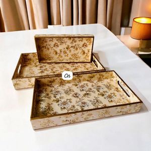 Wooden Trays-set Of 3