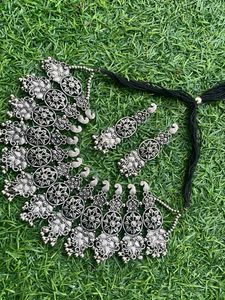 GARBA special Oxidized Silver Jewelry Set