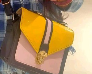 New Yellow & Pink Sling Bag