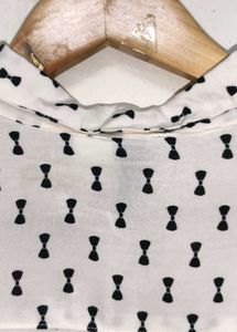 H &amp;M Bow Print Shirt