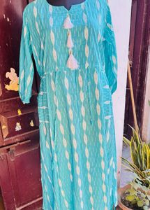 Aqua Tassel Dress