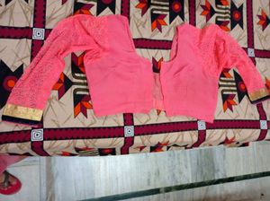Gorgeous Pink Designer Saree with Blouse