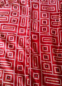 Red Printed Kurti With White Pant