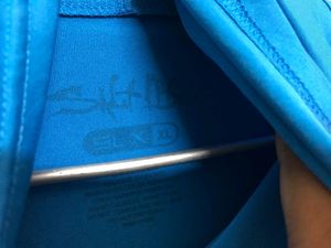 Blue High Neck T Shirt