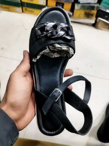 Chic Black Chain Sandals Export(41 size only)