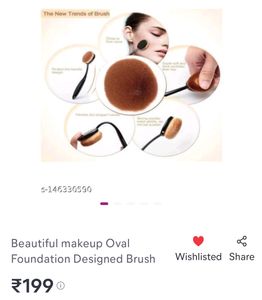 BEAUTIFUL MAKEUP OVAL FOUNDATION DESIGNED BRUSH