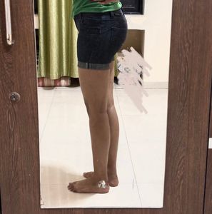 Low Rise Black Shorts