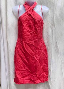 322011. Red Halter Mini Dress