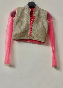 Peach Pink Ish  Net Lehenga
