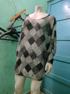 Diamond Print Mini Dress
