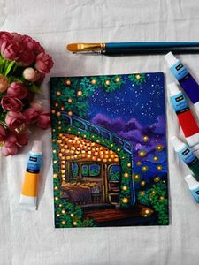 Aesthetic Lamp Landscape Painting