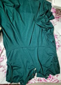 Emerald Pearl-Studded Flare Top