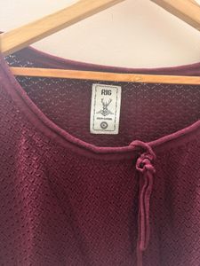 Burgundy Knit Top