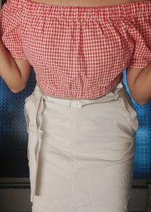 White Denim Skirt
