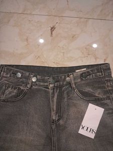 Distressed Grey Denim Jeans