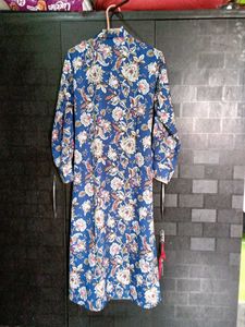 Floral belted midi dress