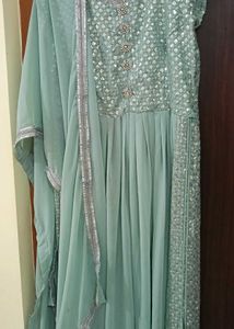 Hardly Used .. Imported Anarkali With Plazzo , Dup