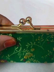 💚✨Green Floral Kisslock Coin Purse🫶