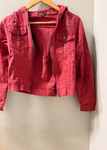 Red hooded Jacket thrifted from china