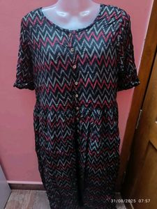XXL size Chic Printed Maxi Dress