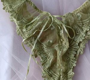 Green Lace Thong