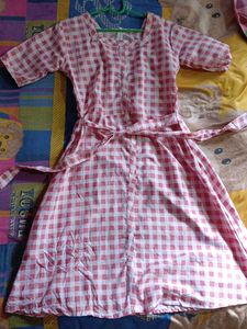 Fit and Flare Light Pink Button-Down Dress