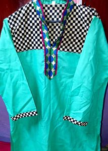 Green Cotton Kurti..