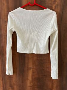Full sleeve Deep Neck Top