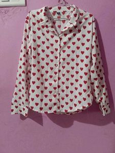 Shirt for party wear heart print