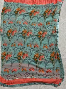 Floral Print Saree